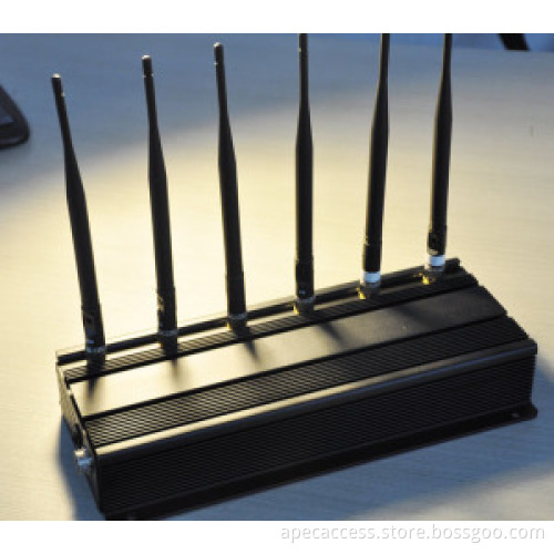 3G 4G High Power Cell Phone Jammer with 6 Powerful Antenna (4G LTE + 4G Wimax)